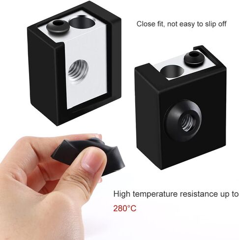 Creality Official 3D Printer Hotend Silicone Sock Heater Block Silicone Cover for Ender 3/3 Pro/3 V2, Ender 5/5 Plus/ 5 Pro, CR 10 Series, MK7/ 8/9 3D Printer Hotend (5 Pcs) in Saudi Arabia