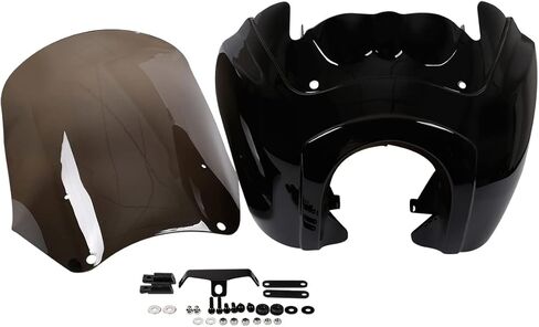 XMT-Moto Front Fairing W/ 15 '' الزجاج الأمامي من الزجاج الأمامي لـ Harley Dyna FXD T-sport in Kuwait