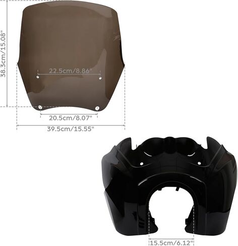 XMT-Moto Front Fairing W/ 15 '' الزجاج الأمامي من الزجاج الأمامي لـ Harley Dyna FXD T-sport in Kuwait