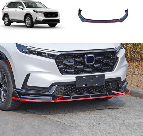 Front Bumper Lip Splitter Kit Compatible with Honda CRV 2023 2024 Hybrid Version Lower Chin Spoiler Splitter Cover Exterior Car Accessories ABS 3PCS(Glossy Black Style) in Kuwait