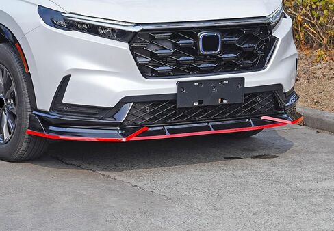Front Bumper Lip Splitter Kit Compatible with Honda CRV 2023 2024 Hybrid Version Lower Chin Spoiler Splitter Cover Exterior Car Accessories ABS 3PCS(Glossy Black Style) in Kuwait