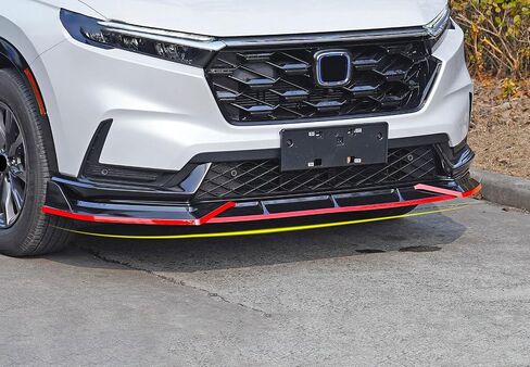 Front Bumper Lip Splitter Kit Compatible with Honda CRV 2023 2024 Hybrid Version Lower Chin Spoiler Splitter Cover Exterior Car Accessories ABS 3PCS(Glossy Black Style) in Kuwait