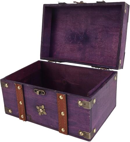 Jewelry Organizer Box Chest Vintage Wooden Decorative Storage Retro Jewelry Storage Box,Decorative Treasure Chest for Jewellery Toy Halloween Bedroom Decor 8.54x5.91x5.12in (Green) in Saudi Arabia