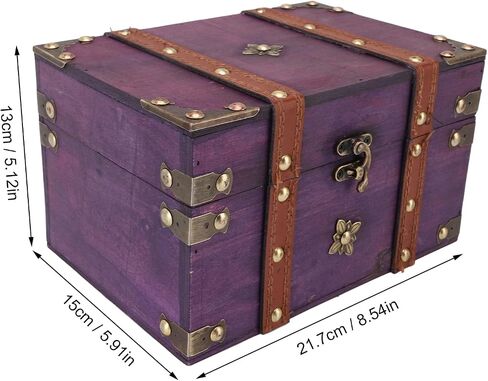 Jewelry Organizer Box Chest Vintage Wooden Decorative Storage Retro Jewelry Storage Box,Decorative Treasure Chest for Jewellery Toy Halloween Bedroom Decor 8.54x5.91x5.12in (Green) in Saudi Arabia