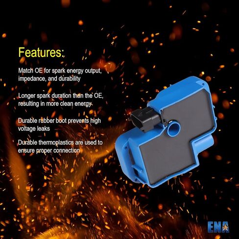 ENA Set of 6 Blue Ignition Coil with 12 Iridium Spark Plug and Wire Set Compatible with Mercedes-Benz Crossfire C240 C280 C320 CLK320 E320 ML320 ML350 SLK320 Replacement for 0001587303 UF359 in Saudi Arabia