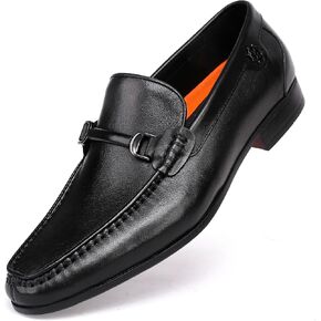 Mens Buckle Dress Shoes Loafers Classic Leather Business Dress Loafer Formal Slip On Penny Loafer Shoes in Saudi Arabia