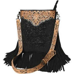 American Darling Messenger Hand Tooled Genuine Leather Western Women Bag Handbag Purse | Cute in Kuwait