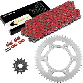 Caltric Red Drive Chain And Sprocket Kit Compatible with Honda Cr125R 2000 2001 2003 2004 2005 2006 2007 in Saudi Arabia