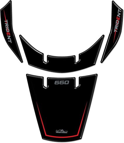 Motorcycle 3D Stickers Compatible with Triumph Trident 660 2021-2025. Fender Covers Protections from Impact and Scratches. Resin Stickers - Made in Italy in Saudi Arabia
