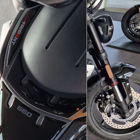 Motorcycle 3D Stickers Compatible with Triumph Trident 660 2021-2025. Fender Covers Protections from Impact and Scratches. Resin Stickers - Made in Italy in Saudi Arabia