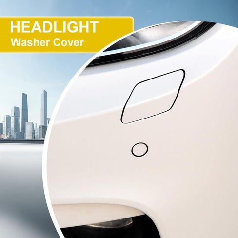 Car Front Bumper Headlight Washer Nozzle Cover Cap Compatible with BMW 3 F30 320 323 330 335 M-Sport 2013 2014 2015 2016 2017 2018 Headlight Cleaning Cover 51118056613 51118054179 Water Spray Cover in Saudi Arabia