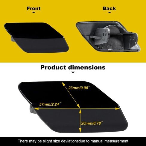 Car Front Bumper Headlight Washer Nozzle Cover Cap Compatible with BMW 3 F30 320 323 330 335 M-Sport 2013 2014 2015 2016 2017 2018 Headlight Cleaning Cover 51118056613 51118054179 Water Spray Cover in Saudi Arabia