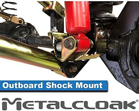 MetalCloak خارجي صدمة جبل فاصل ، مجموعة النقل ، متوافقة مع Jeep 2007-2018 JK Wrangler ، صفيحة فولاذية قوية 3/16 '، فاصل صدمة ، حماية من لوحة الزنك الذهبية ، التثبيت السهل in Kuwait