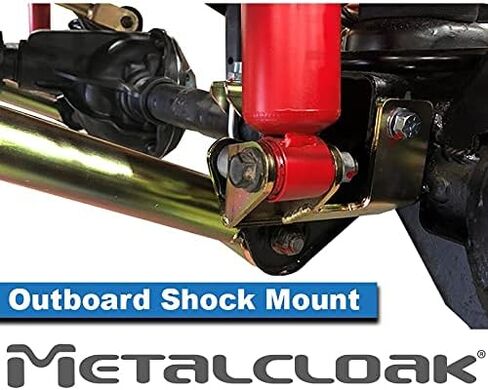 MetalCloak خارجي صدمة جبل فاصل ، مجموعة النقل ، متوافقة مع Jeep 2007-2018 JK Wrangler ، صفيحة فولاذية قوية 3/16 '، فاصل صدمة ، حماية من لوحة الزنك الذهبية ، التثبيت السهل in Kuwait