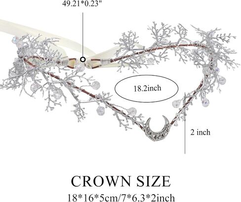 Mostory Woodland Flower Elf Crown - Floral Moon Headpiece for Forest Fairy Costume Women Renaissance Faire Fantasy Cosplay in Saudi Arabia