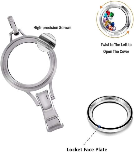 BG247 الفولاذ المقاوم للصدأ 30 مم الزجاج العائم ذاكرة Living Livet Lanyard Netlace Dadge حامل شارة in Kuwait