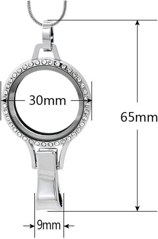 BG247 الفولاذ المقاوم للصدأ 30 مم الزجاج العائم ذاكرة Living Livet Lanyard Netlace Dadge حامل شارة in Kuwait