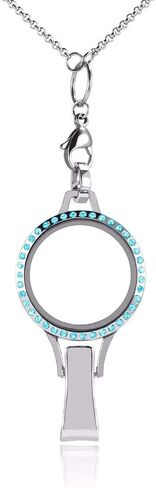 BG247 الفولاذ المقاوم للصدأ 30 مم الزجاج العائم ذاكرة Living Livet Lanyard Netlace Dadge حامل شارة in Kuwait