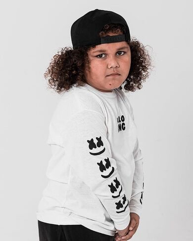 Marshmello - Youth - يواجه قميصًا طويل الأكمام - القطن 100 ٪ قبل الشروط in Kuwait