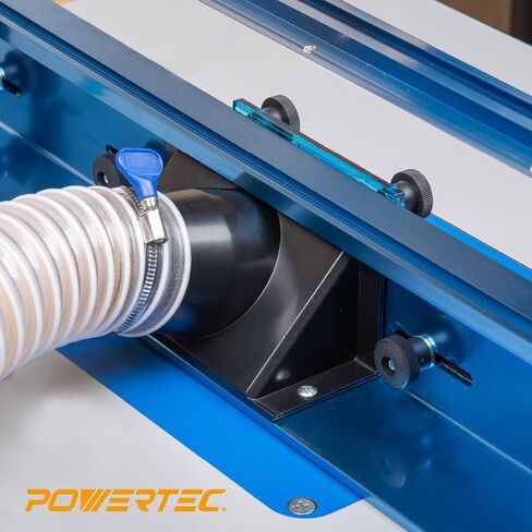 POWERTEC 70406 Router Table Dust Port and Router Bit Guard Kit, 2-1/2 inch Dust Collection Hose Connector for Router Table Fence in Saudi Arabia