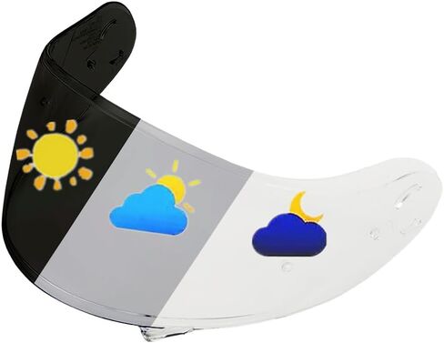 CNS-3 Helment Visor for Neotec 2 ، CNS-3 UV Protection Roybroof Potorbroof Protecy Pucked Shield for Neotec 2 (Photochromic Clear/Deep Black) in Kuwait