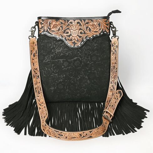 American Darling Messenger Hand Tooled Genuine Leather Western Women Bag Handbag Purse | Cute in Kuwait