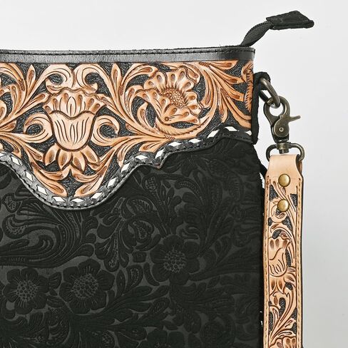 American Darling Messenger Hand Tooled Genuine Leather Western Women Bag Handbag Purse | Cute in Kuwait