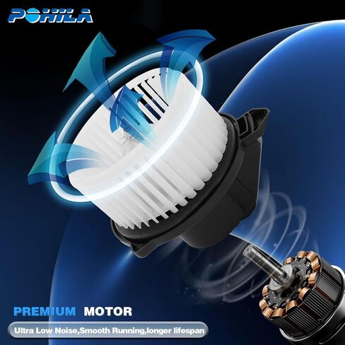 HVAC A/C Heater Blower Motor with Fan Cage Compatible with Chevy, GMC, Cadillac Vehicles - 1999-2002 Silverado 1500, Sierra 1500, Tahoe, Yukon, Escalade - Replace# 52400424, 89019321 in Kuwait