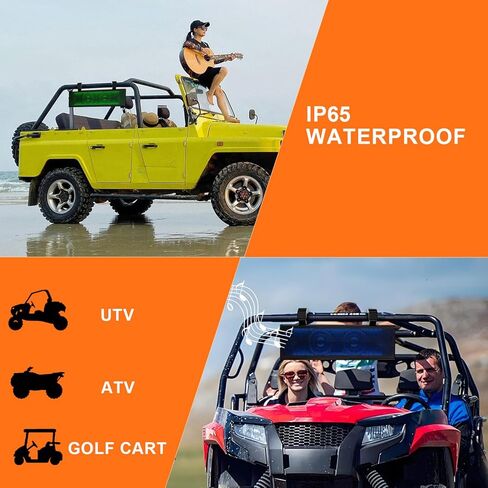 17" UTV Sound Bar Bluetooth Waterproof with RGB Lighting, Bluetooth Speaker with IP65 Waterproof, 400W Amplified Sound, Universal Mounting for ATV, Golf Cart, Polaris RZR, Can-Am in Saudi Arabia