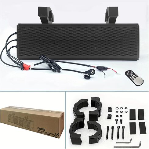 17" UTV Sound Bar Bluetooth Waterproof with RGB Lighting, Bluetooth Speaker with IP65 Waterproof, 400W Amplified Sound, Universal Mounting for ATV, Golf Cart, Polaris RZR, Can-Am in Saudi Arabia