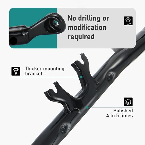 MoKitDora Flat-Out Engine Guard 1.25" Highway Crash Bar for Harley 2014-up Touring Street Electra Glide Special Road King FLHT FLHXS FLHX FLHRXS, Gloss Black in Saudi Arabia