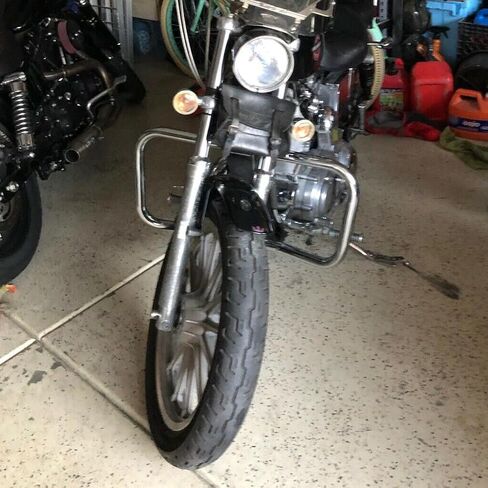 Kuafu Highway Crash Bar متوافق مع 1984-2003 Harley Sportster 883 1200 Roadster XLS Engine Guard Chrome in Saudi Arabia