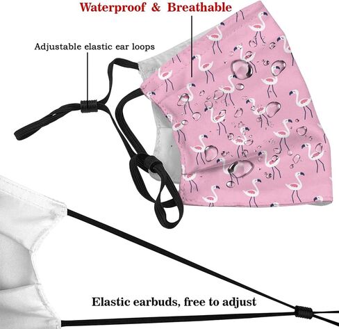 Cute Dolphins Wave Face Mask Adult Washable Reusable Pleated Anti Dust Mask with 2 Filter for Women Men Decorative in Saudi Arabia