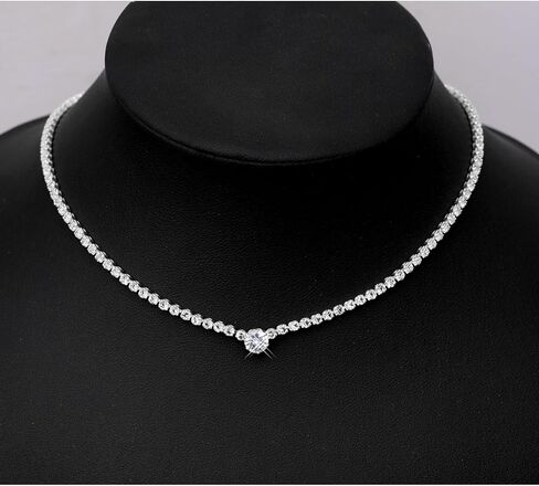 مجموعة مجوهرات فضية للنساء من الكريستال قلادة وأقراط وسوار وسوار مجوهرات الزفاف للعرائس ووصيفات العروس وإكسسوارات الأزياء الراقصة in Kuwait