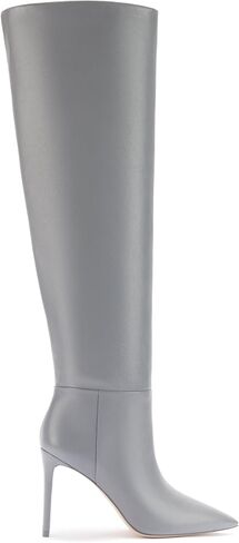 Larroudé x Jennifer Fisher Boot In Cement Grey Leather in Saudi Arabia
