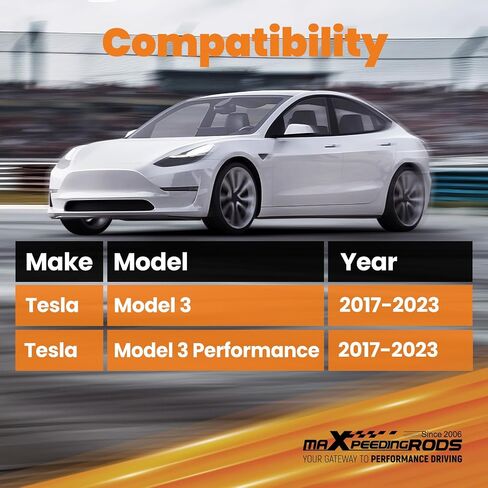 MaxPeedingrods شريط التثبيت التثبيت للتوجيه لـ Tesla Model 3/ Model 3 Performance 2017-2023 ، قضيب مثبط غاز النيتروجين عالي الضغط in Kuwait