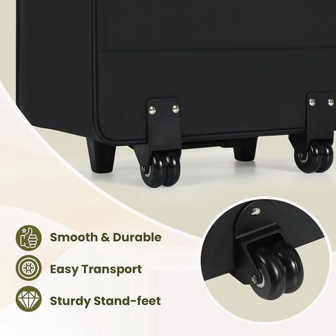 40 Inch Heavy Duty Extra Large Zippered Duffel Bag for Travel Camping Sports Equipment Storage, Soft Foldable Rolling Carry Cover with Wheels, Durable & Water Resistant in Kuwait