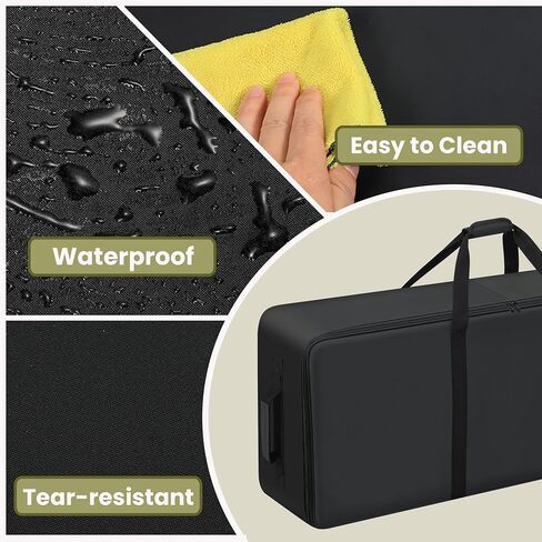 40 Inch Heavy Duty Extra Large Zippered Duffel Bag for Travel Camping Sports Equipment Storage, Soft Foldable Rolling Carry Cover with Wheels, Durable & Water Resistant in Kuwait