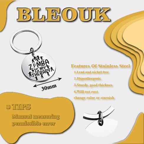 BLEOUK زومبا تحت عنوان هدية زومبا المفاتيح زومبا عشاق الهدايا زومبا هدية لفتاة زومبا مدرب شكرا لك هدية زومبا الرياضة الهدايا in Kuwait