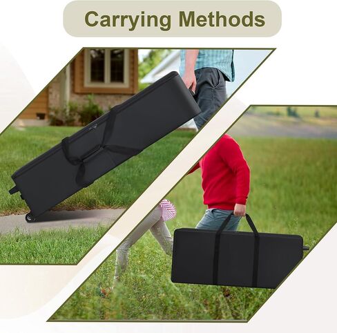 40 Inch Heavy Duty Extra Large Zippered Duffel Bag for Travel Camping Sports Equipment Storage, Soft Foldable Rolling Carry Cover with Wheels, Durable & Water Resistant in Kuwait