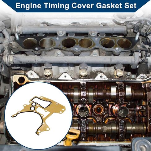 مجموعة غلاف توقيت المحرك مجموعة رقم 24405911 لـ Chevrolet Sonic 1.8L 2012-2018 Cover Cover Cover Gasket Long-Lastering Sealing Metal 1 PCS GOLD TONER in Saudi Arabia