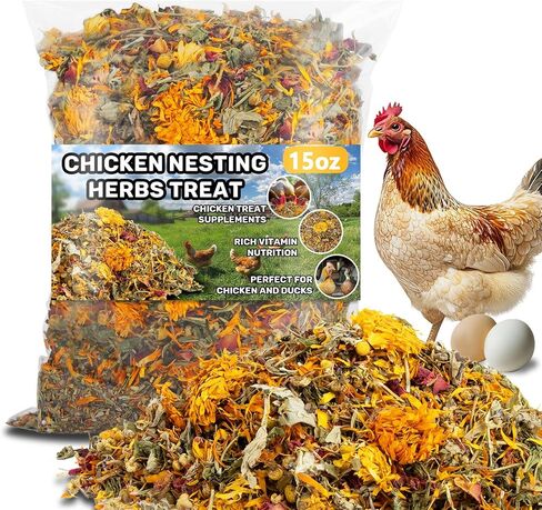 Chicken Nesting Herbs for Chicken Coop 10oz Chicken Nesting Box Herbs Chicken Herbs Chicken Feed Supplies Chicken Treats for Laying Hens in Saudi Arabia
