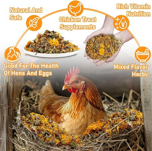 Chicken Nesting Herbs for Chicken Coop 10oz Chicken Nesting Box Herbs Chicken Herbs Chicken Feed Supplies Chicken Treats for Laying Hens in Saudi Arabia