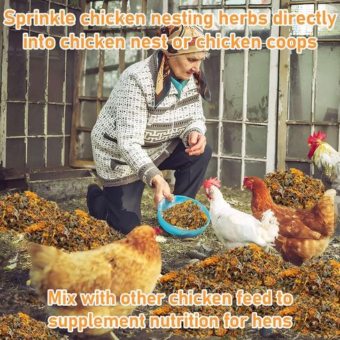 Chicken Nesting Herbs for Chicken Coop 10oz Chicken Nesting Box Herbs Chicken Herbs Chicken Feed Supplies Chicken Treats for Laying Hens in Saudi Arabia