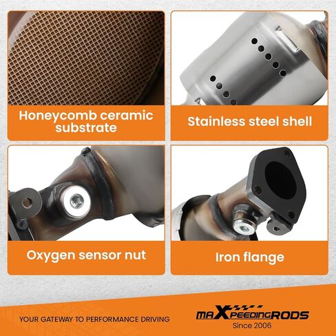 MaxPeedingrods المحول الحفاز الأمامي واليمين ل Pilot Honda Accord 3.5L 2008-2012 ، ل Crosstour Pilot Odyssey Ridgeline 3.5L in Saudi Arabia