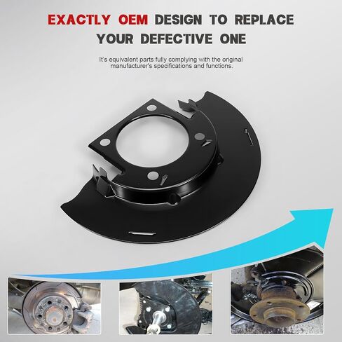 Front Driver and Passenger Side Brake Dust Shield for Express 2500 3500 2003-2024, Silverado 1500 2500 3500 2001-2007 Replace 25846355 in Saudi Arabia