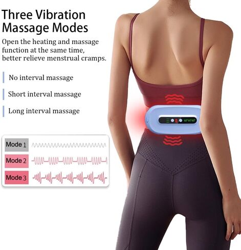 Portable Cordless Heating Pad for Period Cramps,Fast Heating Pad with 3 Heat Levels and 3 Massage Modes,Back Pain Relief Menstrual Belt for Women (Meat Color) in Saudi Arabia