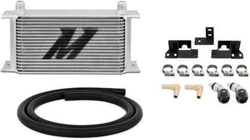 Mishimoto MMTC-WRA-07 Transmission Cooler Fits Jeep Wrangler JK 2007-2017 Silver in Saudi Arabia