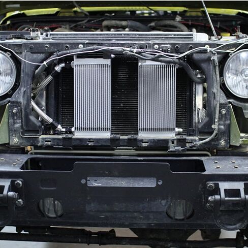 Mishimoto MMTC-WRA-07 Transmission Cooler Fits Jeep Wrangler JK 2007-2017 Silver in Saudi Arabia