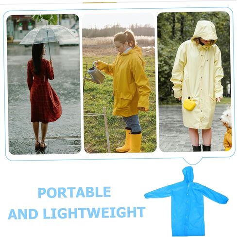 Pretyzoom Portable Rain Poncho للرجال والنساء خفيفة الوزن معطف المطر وأكمام للأنشطة في الهواء الطلق المشي لمسافات طويلة والتخييم in Kuwait